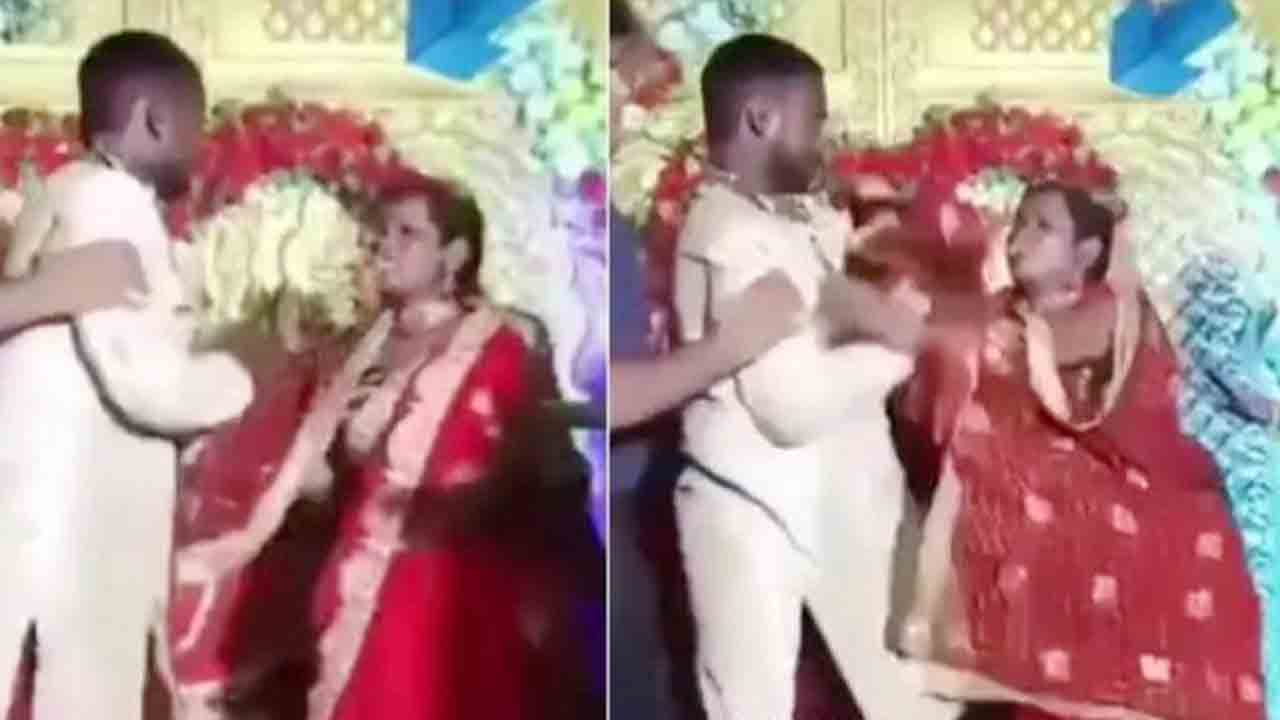 Viral Video | వివాహ వేదికపైనే కొట్టుకున్న కొత్త జంట.. ఎందుకో తెలుసా..?