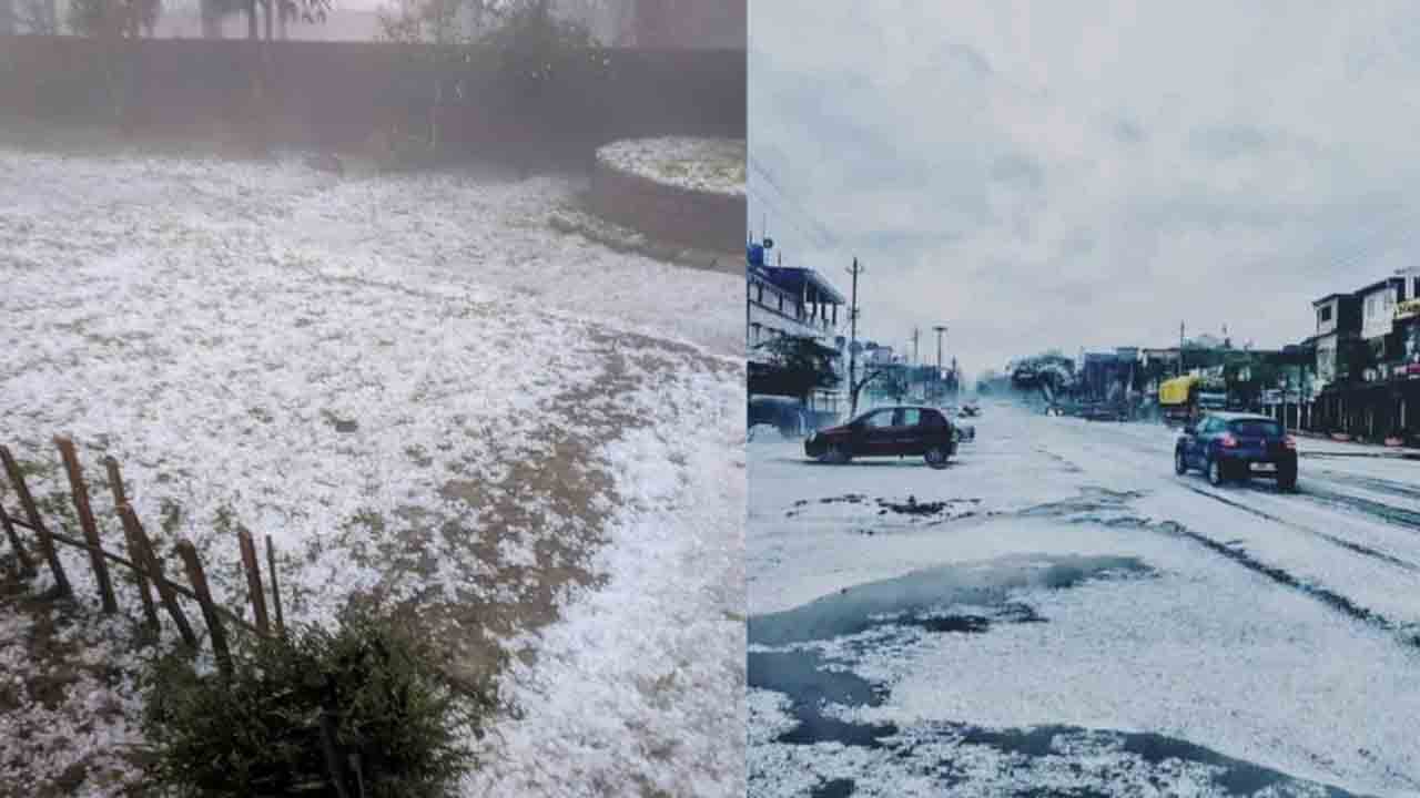 Hailstorm | అస్సాంలోని దిబ్రూఘర్‌ను ముంచెత్తిన వడగళ్ల వాన