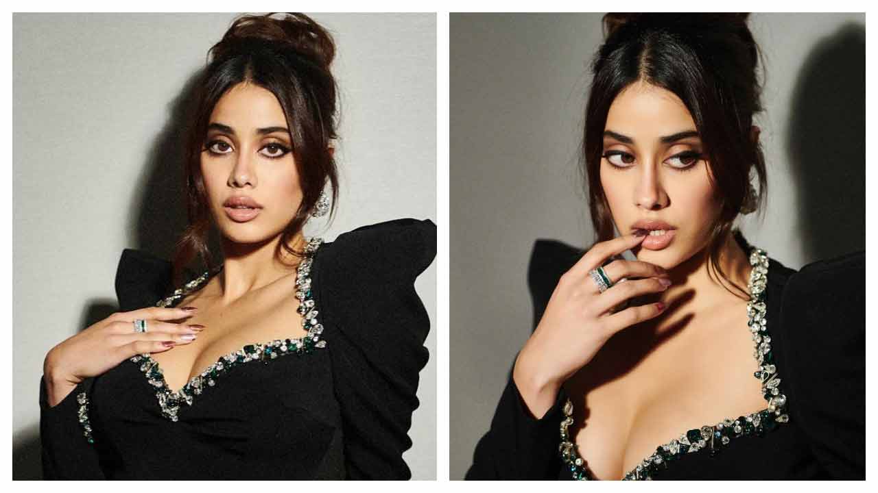 Janhvi Kapoor | బ్లాక్ క‌ల‌ర్ మినీ డ్రెస్‌లో జాన్వీ క‌పూర్ అందచందాలు..