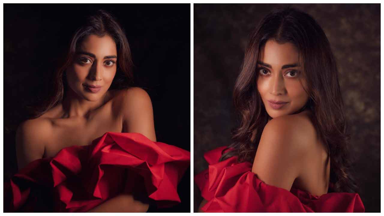 Shriya Saran | ఎర్ర గులాబీలా విరబూసిన అందంతో శ్రియా సరన్..
