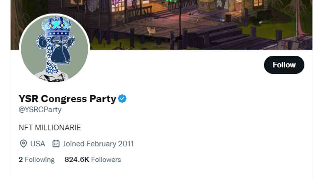 YSRCP Twitter account hacked | వైఎస్సార్‌సీపీ ట్విట్టర్‌ అకౌంట్‌ హ్యాక్‌..!