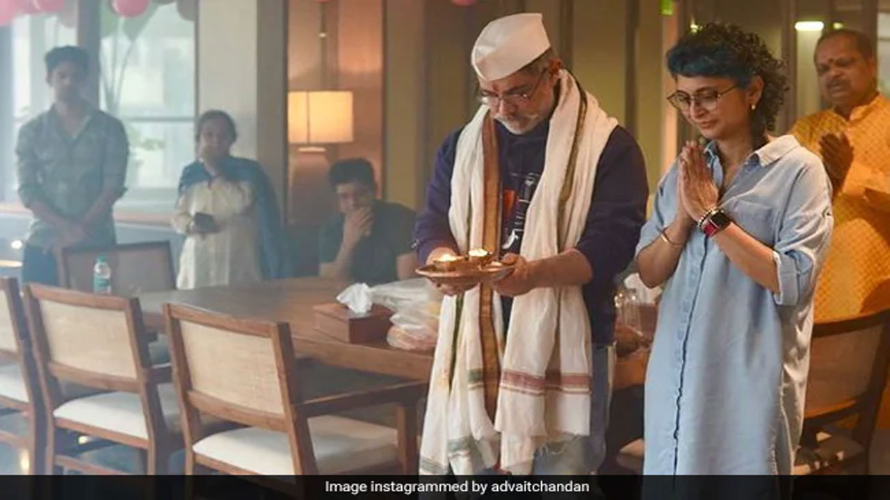 పూజలో పాల్గొన్న అమిర్ ఖాన్‌, కిర‌ణ్ రావ్‌.. ఫోటోలు వైర‌ల్‌