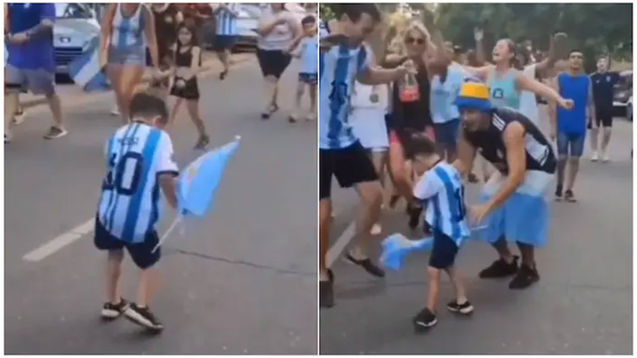 అర్జెంటీనా విజ‌యంతో మిన్నంటిన సంబురాలు : క్యూట్ డ్యాన్స్‌తో ఆక‌ట్టుకున్న చిన్నారి