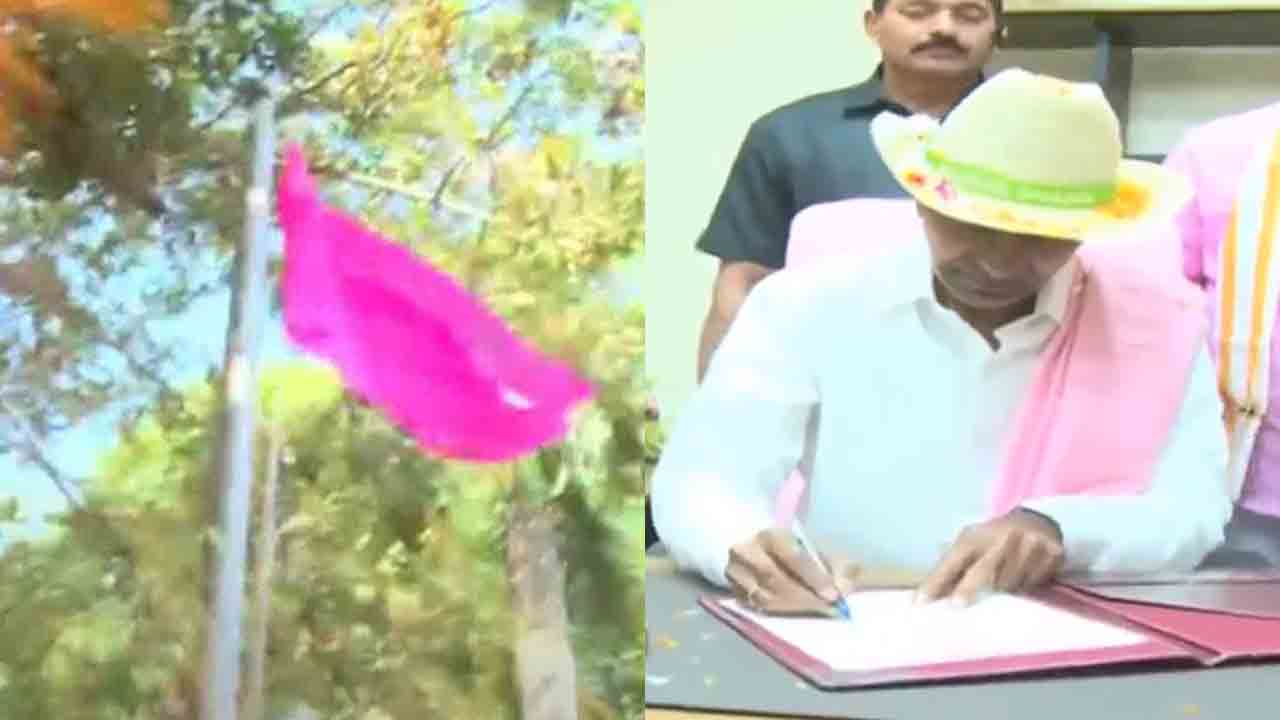 హ‌స్తిన‌లో గులాబీ జెండా రెప‌రెప‌లు.. బీఆర్ఎస్ ఆఫీసును ప్రారంభించిన సీఎం కేసీఆర్‌