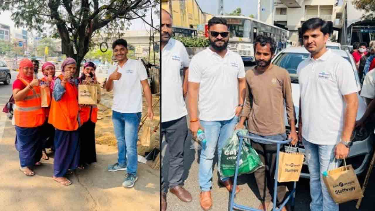 న్యూఇయ‌ర్ వేళ‌.. పేద‌ల ఆక‌లి తీర్చిన ఐటీ ఉద్యోగులు