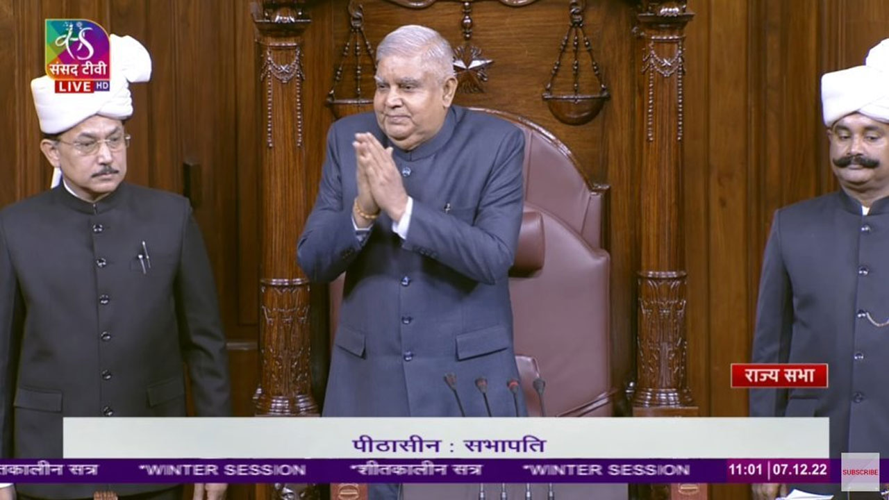 పార్ల‌మెంట్ శీతాకాల‌ స‌మావేశాలు ప్రారంభం..  రాజ్య‌స‌భ చైర్మెన్‌గా జ‌గ‌దీప్ ధంక‌ర్