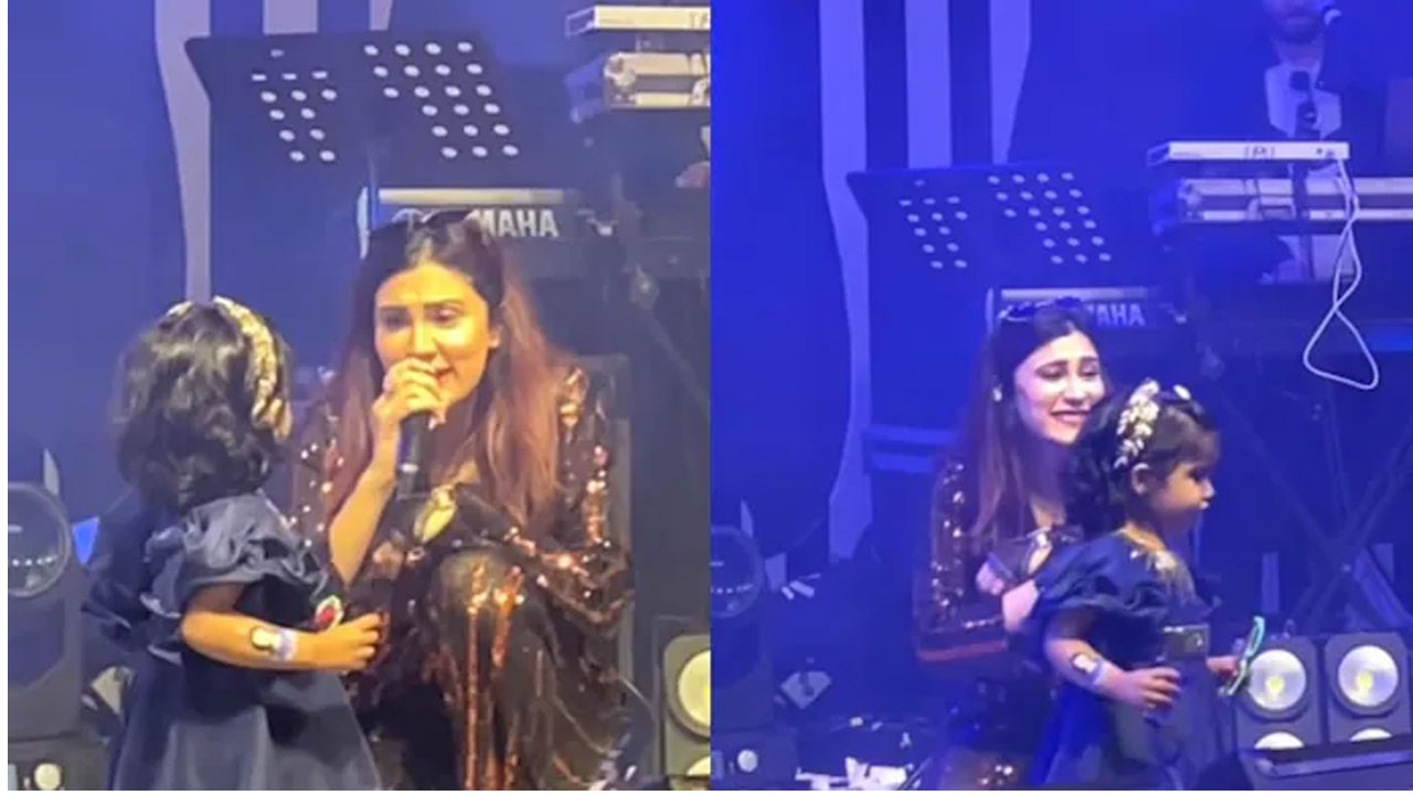 గాయ‌ని ఆస్ధా గిల్‌తో క‌లిసి ప‌సూరి సాంగ్ పాడిన చిన్నారి