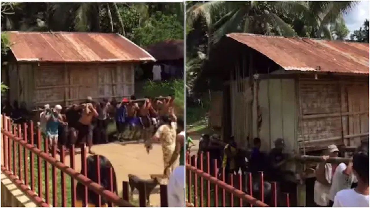 వైర‌ల్ వీడియో : కుటుంబంతో గ‌డిపేందుకు వృద్ధుడి ఇంటిని భుజాల‌పై మోసుకొచ్చారు..!