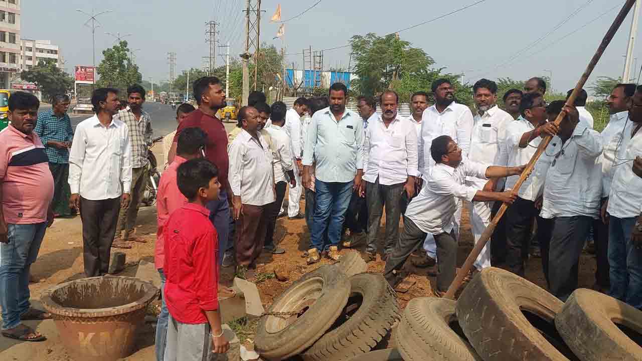శ్మశానవాటిక స్థలం ఆక్రమణ అడ్డగింత