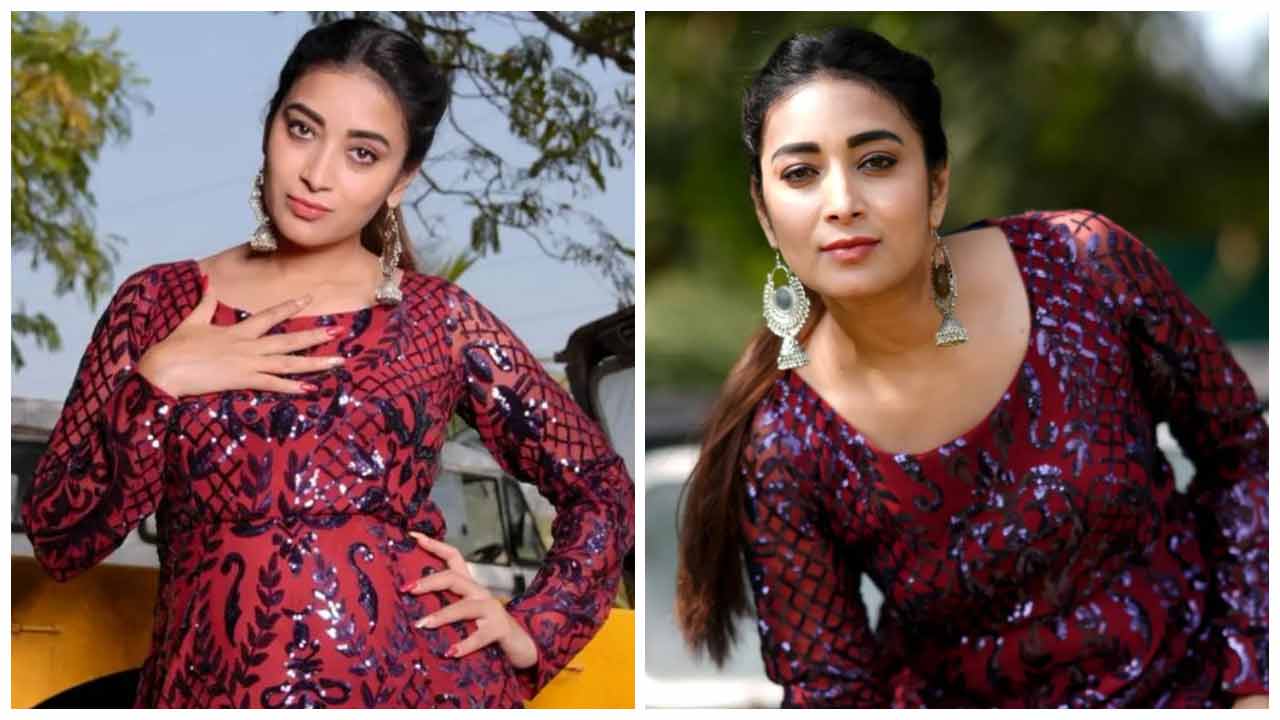 Bhanu Shree | మెరూన్ కలర్ డ్రెస్‌లో భానుశ్రీ‌ ధగధగలు..