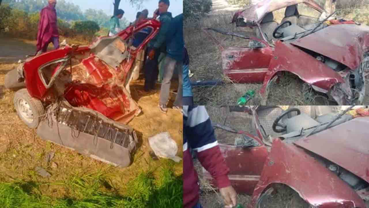 చెట్టును ఢీకొట్టిన కారు.. చిన్నారి సహా ఐదుగురు దుర్మరణం