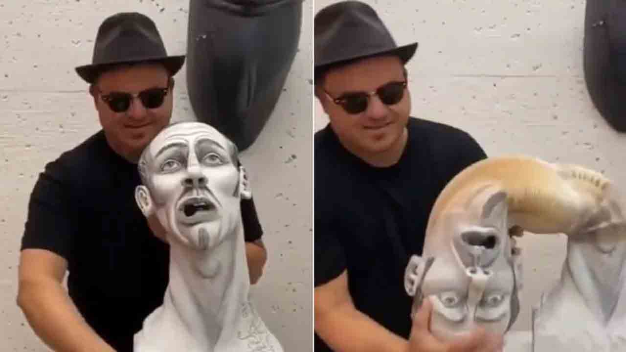 Watch: రాతి శిల్పం కాదు, సాగే కాగిత శిల్పం.. అద్భుత కళాఖండం