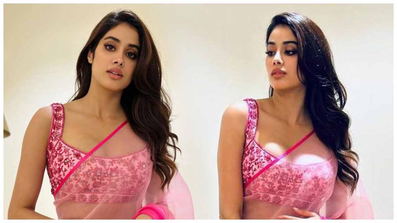 Janhvi Kapoor | పింక్ కలర్ డ్రెస్‌లో మదిని దోచేస్తున్న జాన్వీ కపూర్‌..