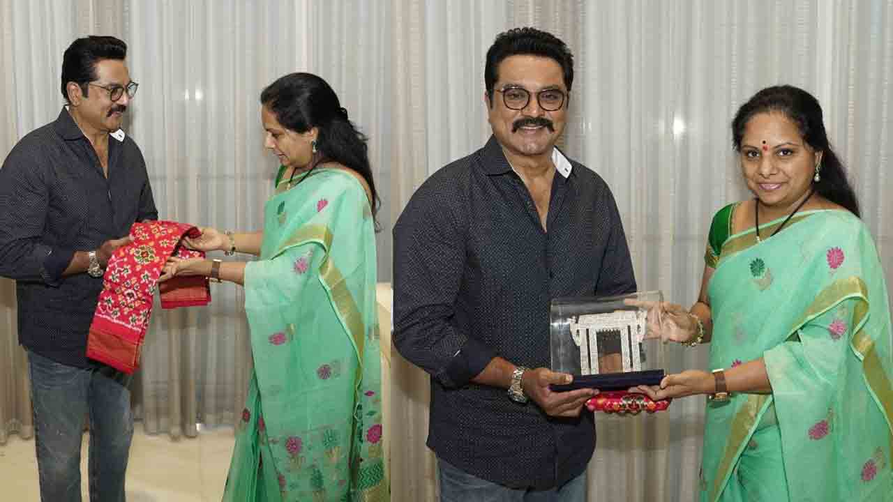 ఎమ్మెల్సీ కవితతో నటుడు శరత్ కుమార్ భేటీ