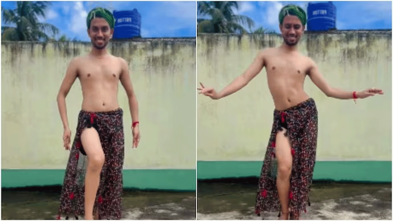 వైర‌ల్ వీడియో : బెల్లీ డ్యాన్స్‌తో అద‌ర‌గొట్టాడు..!