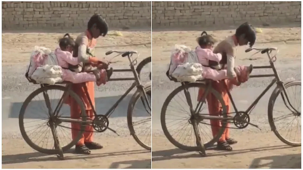 వైర‌ల్ వీడియో : చెల్లెలి క్షేమం కోసం ఆ బాలుడు ఏం చేశాడంటే..!