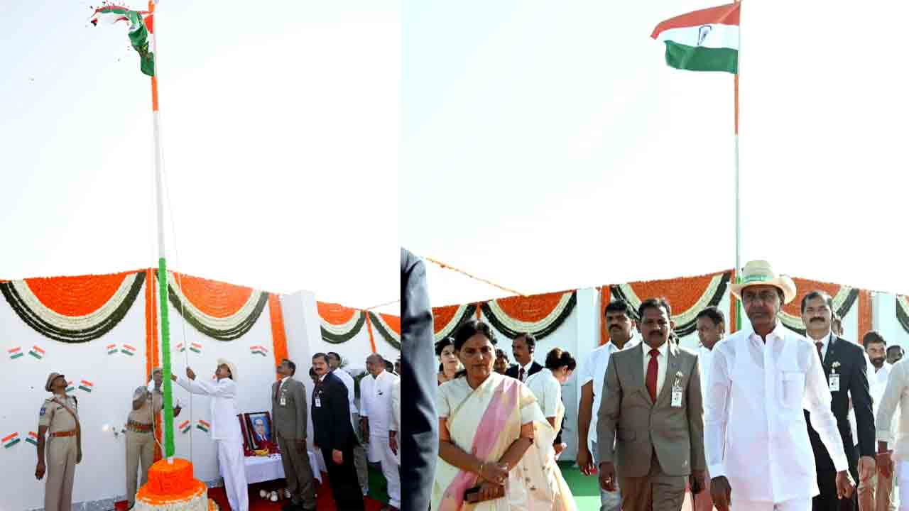 ప్ర‌గ‌తి భ‌వ‌న్‌లో ఘ‌నంగా గ‌ణ‌తంత్ర దినోత్స‌వ వేడుక‌లు