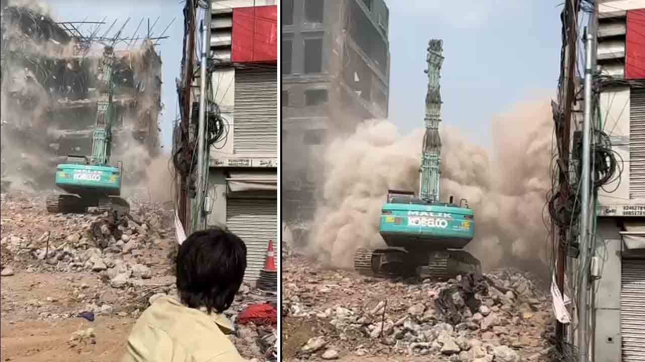 Video | డెక్క‌న్ మాల్ కూల్చివేత‌లో త‌ప్పిన ప్ర‌మాదం