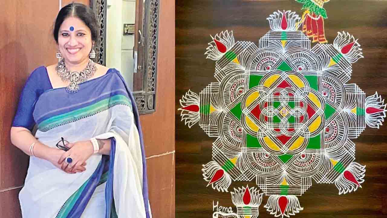 the lotus shakti | రంగురంగుల ముగ్గులు నేర్చుకోవాలా? ఈమె ఇన్‌స్టాగ్రామ్‌ అకౌంట్‌ చూడండి