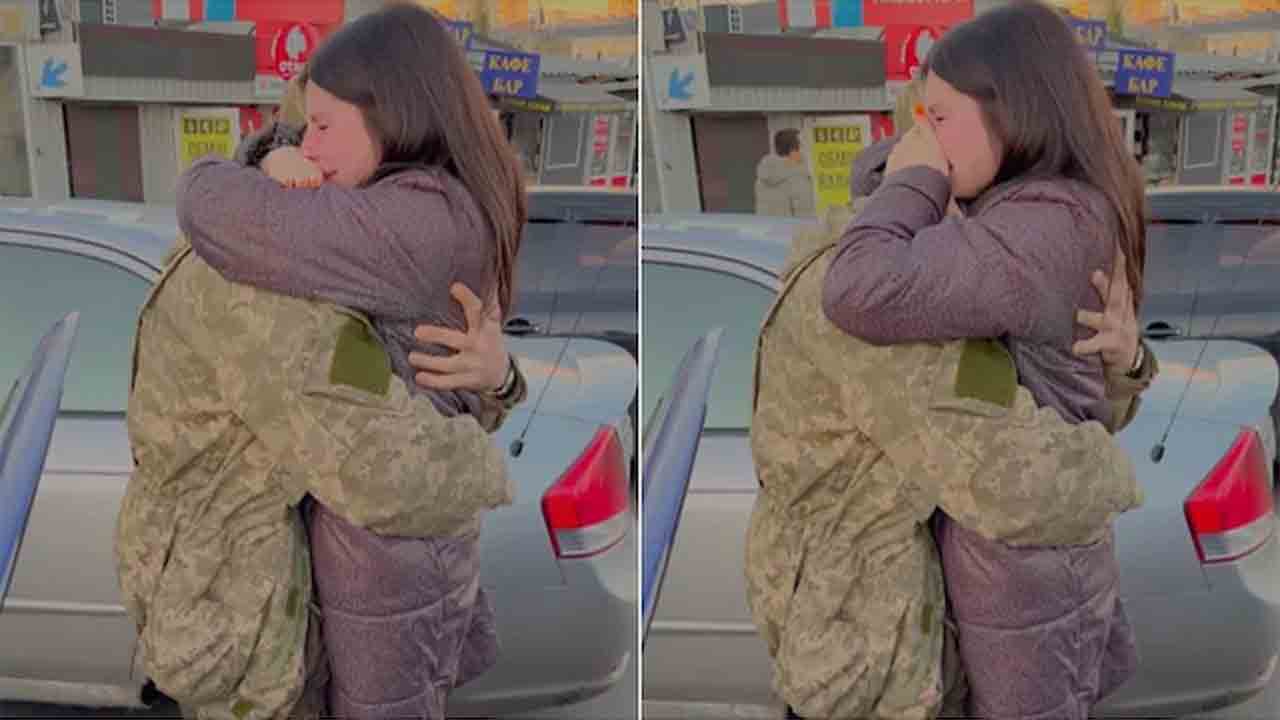 Viral Video | 30 వారాల త‌ర్వాత భార్య‌ను క‌లుసుకున్న ఉక్రెయిన్ సైనికుడు