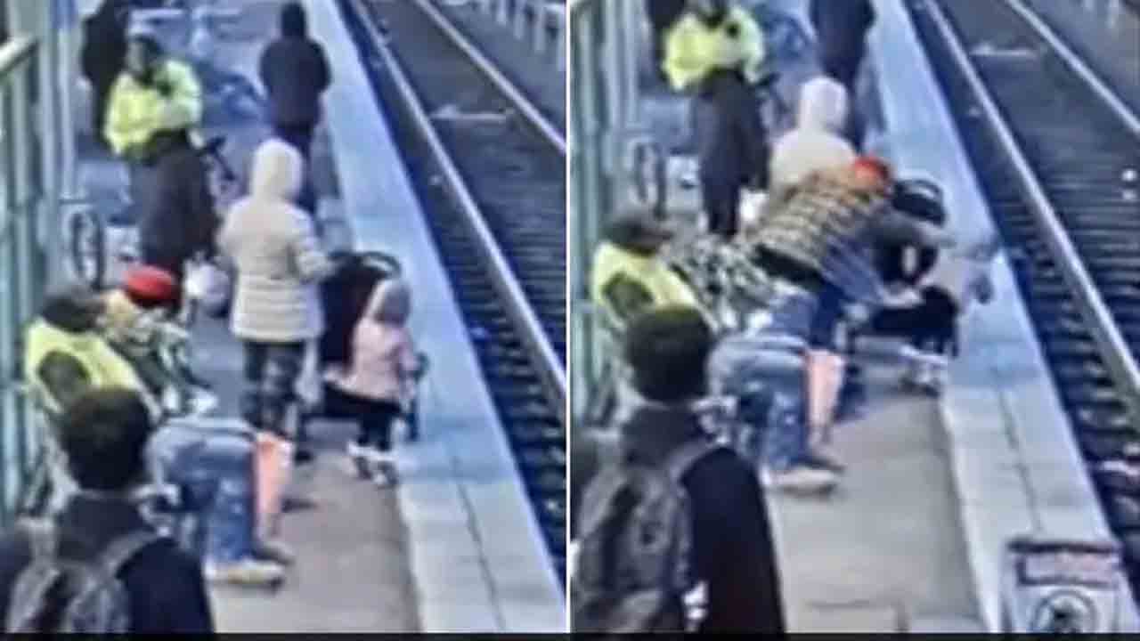 రైలు ప‌ట్టాల‌పై 3 ఏండ్ల పాప‌ను తోసేసింది..
