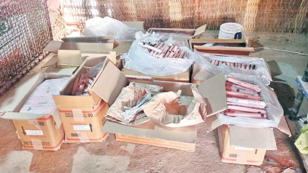 పేలుడు పదార్థాల కలకలం