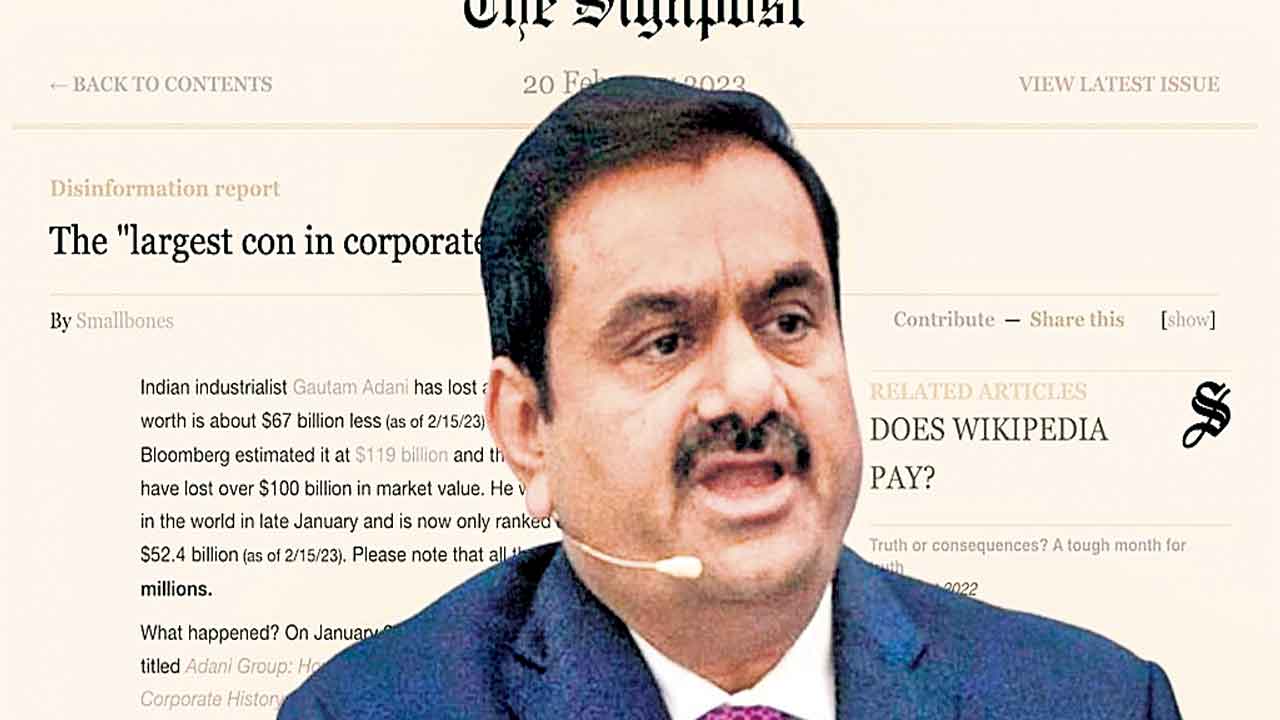 Adani Group | వికీపీడియాలోని ఆర్టికల్స్‌ మార్పులకూ అదానీ గ్రూప్‌ కుట్రలు.. హిండెన్‌బర్గ్‌ సెగతో తప్పుడు రాతలు