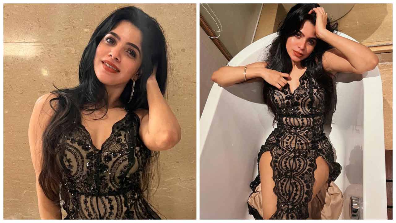 Divya Bharathi | బ్లాక్ డ్రెస్‌లో దివ్య భారతి గ్లామ‌ర్ షో..