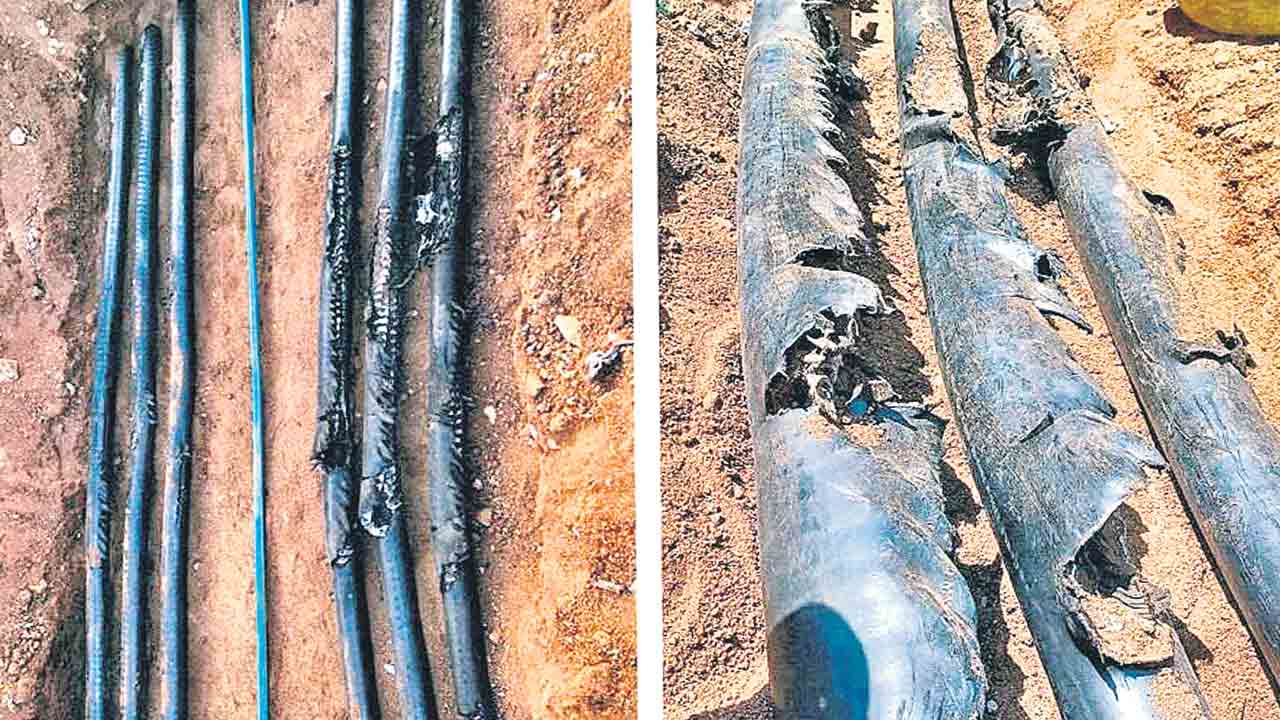 కీలకమైన 220 కేవీ కేబుల్‌ ధ్వంసం