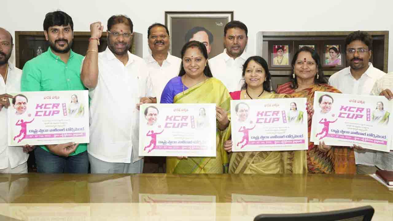 సీఎం కేసీఆర్‌ బర్త్‌డే.. భారత జాగృతి రాష్ట్రస్థాయి వాలీబాల్‌ టోర్నీ : ఎమ్మెల్సీ కవిత