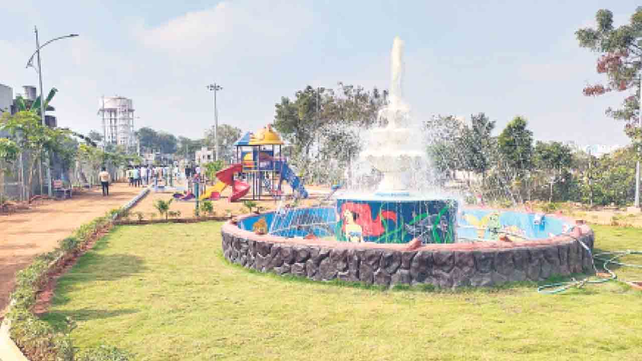 మురుగు కాలువపై సుంతర వనాలు