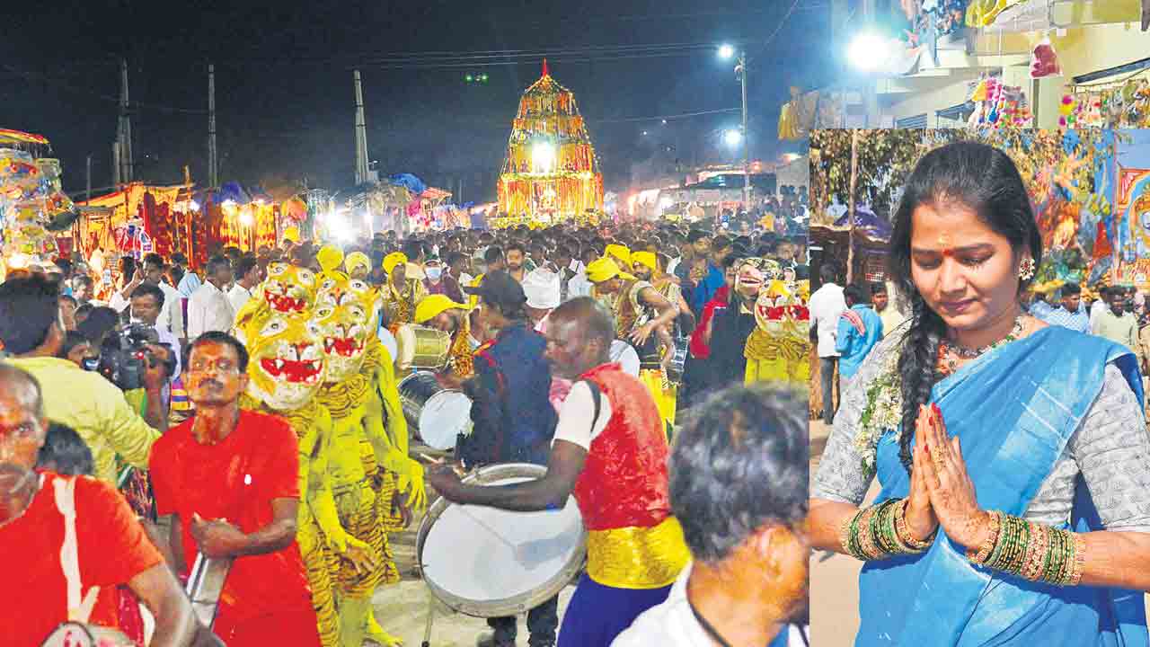 బ్రహ్మరథం.. అంగరంగ వైభవంగా ఏడుపాయల జాతర