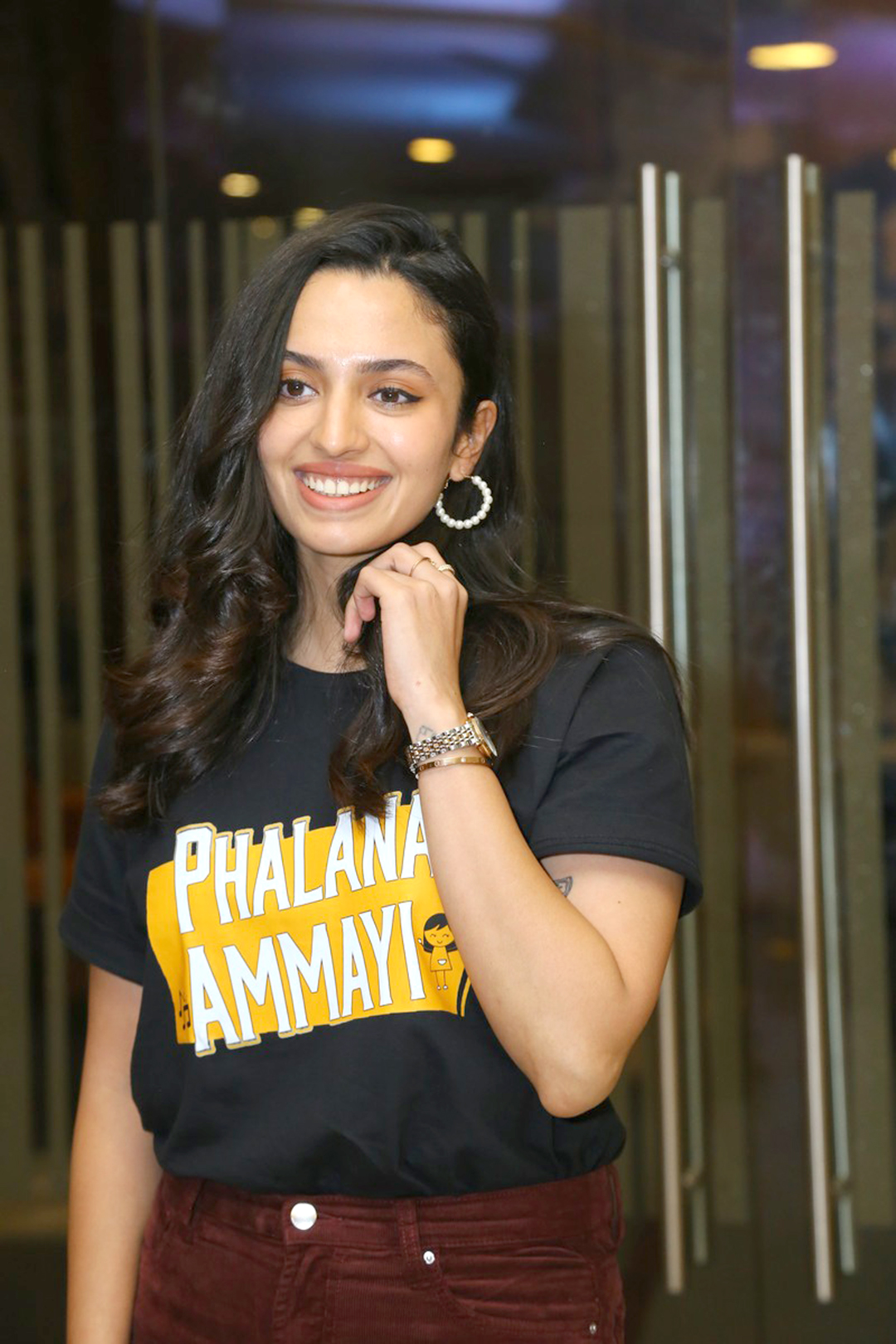 Malvika Nair at Phalana Abbayi Phalana Ammay Movie Teaser Launch Event