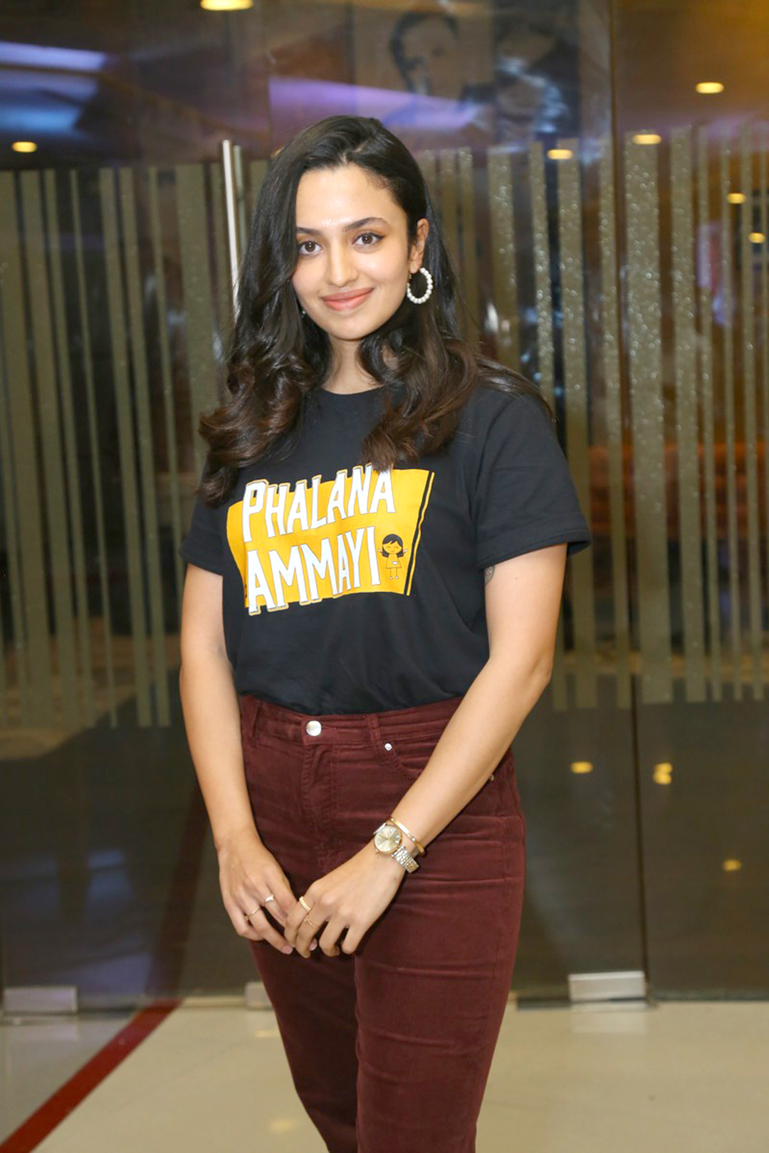 Malvika Nair at Phalana Abbayi Phalana Ammay Movie Teaser Launch Event