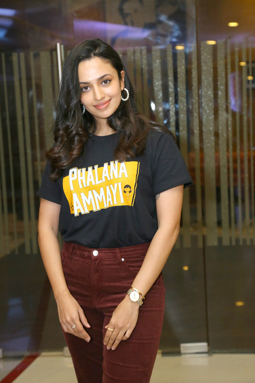 Malvika Nair at Phalana Abbayi Phalana Ammay Movie Teaser Launch Event