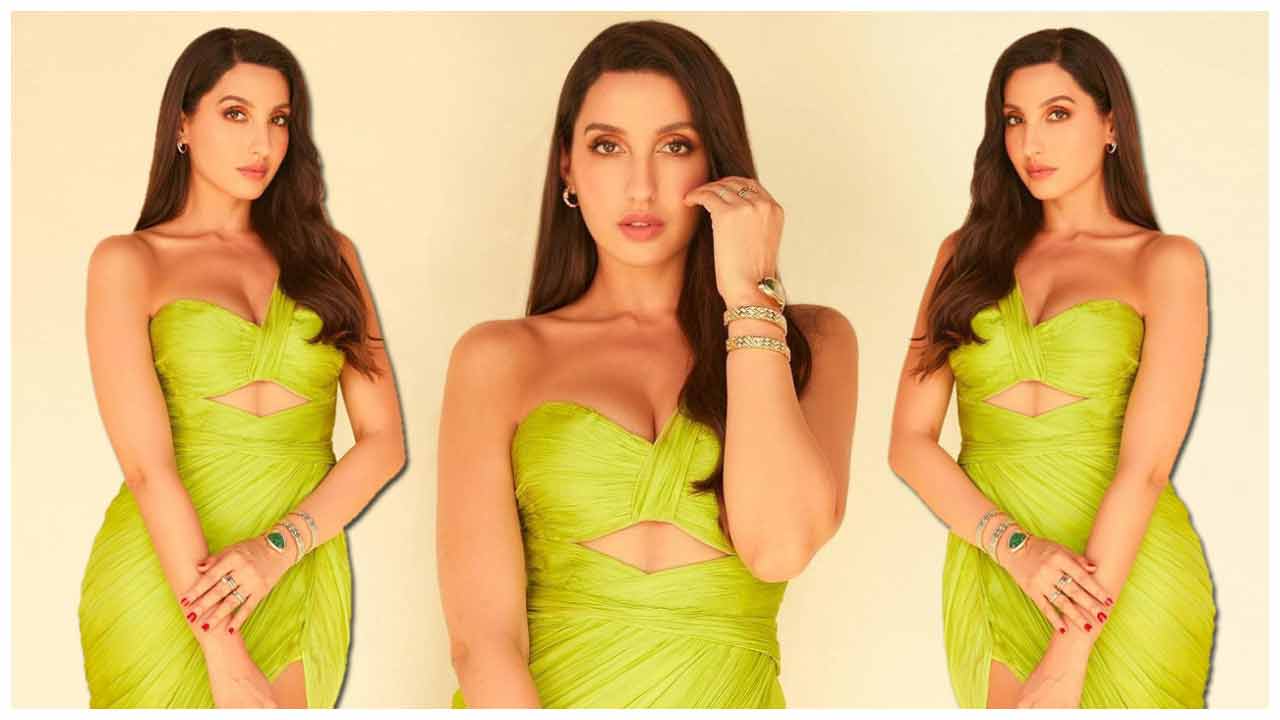 Nora Fatehi | చిలుక‌ప‌చ్చ డ్రెస్‌లో నోరా ఫతేహి ధగధగలు..