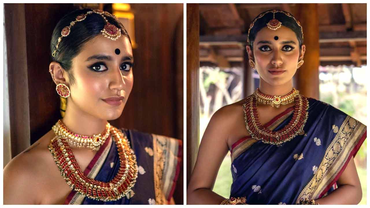 Priya Prakash Varrier | చీరకట్టులో మురిపిస్తున్న ప్రియా ప్రకాష్ వారియర్..