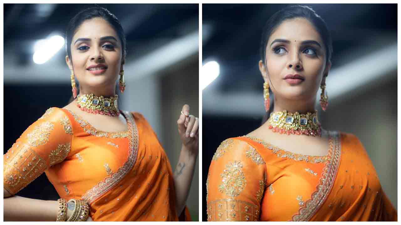 Sreemukhi | హాఫ్ శారీలో క‌వ్విస్తున్న శ్రీ‌ముఖి..