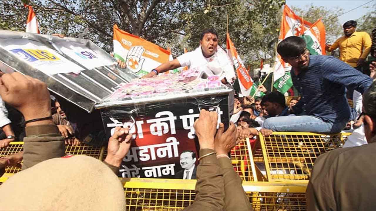 Congress Protest | ఢిల్లీలో యూత్‌ కాంగ్రెస్‌ ఆందోళన.. అదానీపై జేపీసీకి డిమాండ్‌