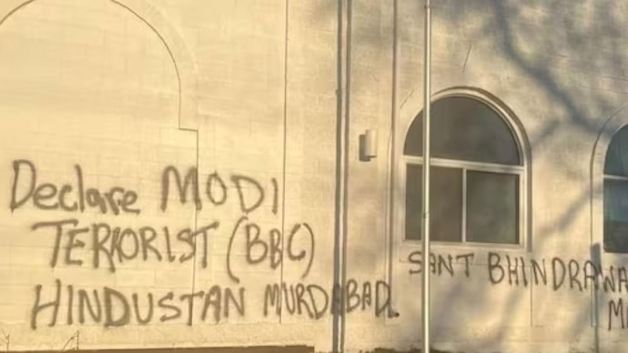 Anti-India Graffiti: కెన‌డాలోని రామాల‌యంపై యాంటీ ఇండియా గ్రాఫిటీ