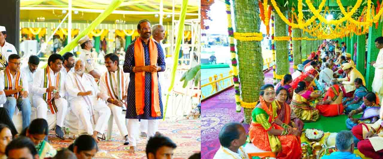 Mass Marriage Event | నాగర్‌కర్నూల్ జిల్లాలో అంబరాన్నంటిన కళ్యాణ మహోత్సవం