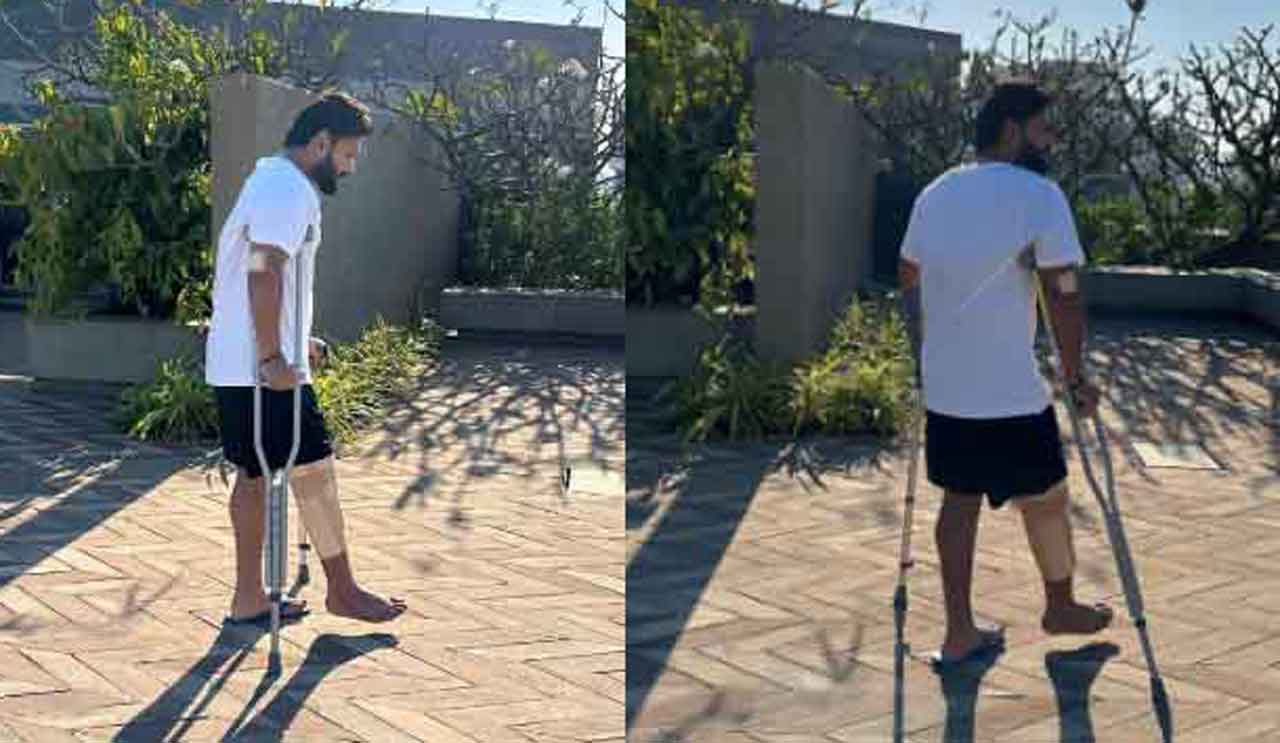 Rishabh Pant | క‌ర్రల సాయంతో నడుస్తున్న పంత్‌.. ఫొటోలు వైర‌ల్