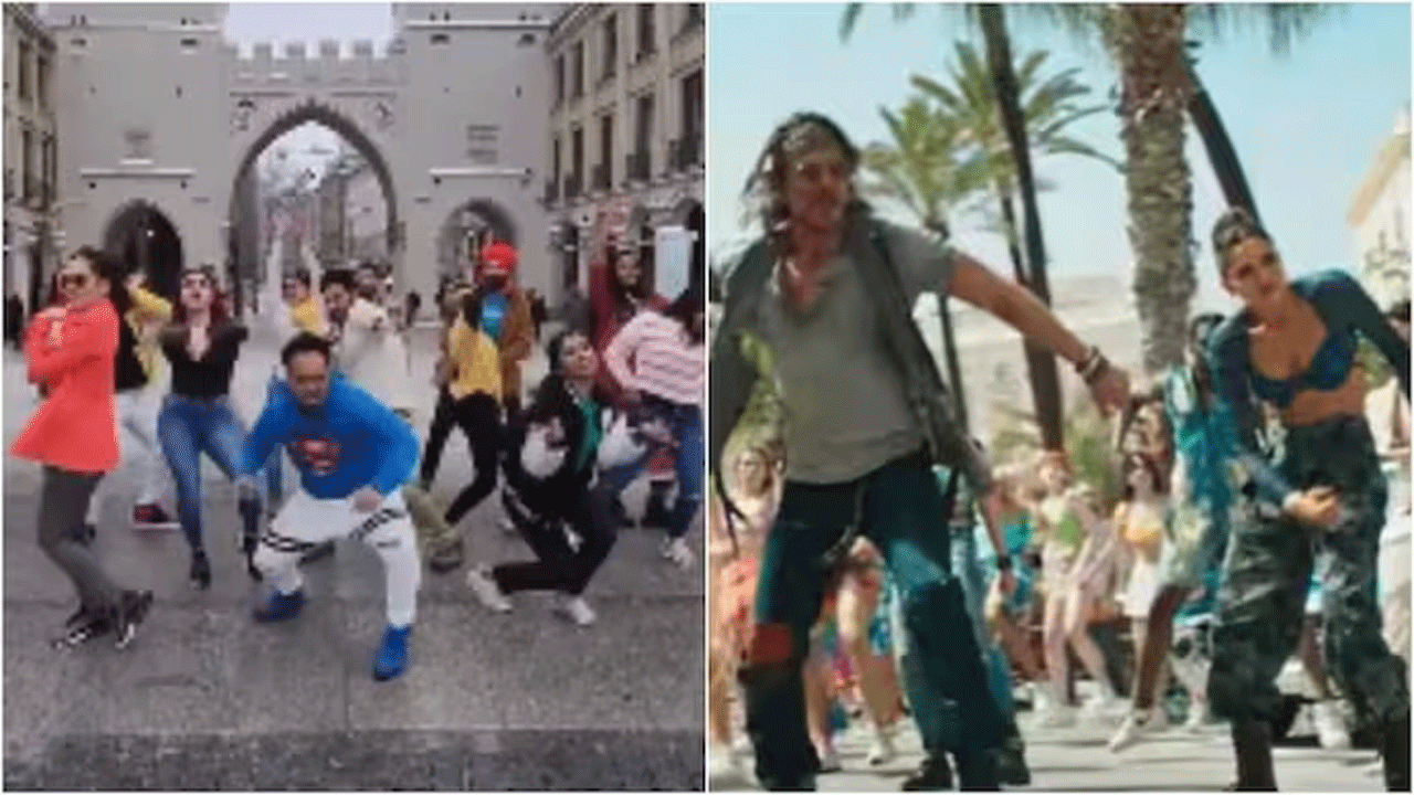 వ‌ణికించే చ‌లిలో ప‌ఠాన్ సాంగ్‌కు క్రేజీ మూమెంట్స్‌తో ఆక‌ట్టుకున్నారు