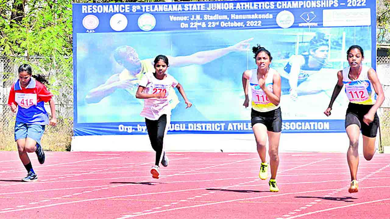 జేఎన్‌ఎస్‌లో 9వ రాష్ట్రస్థాయి అథ్లెటిక్స్‌ పోటీలు షురూ