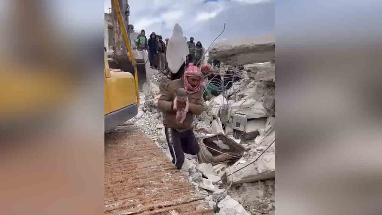Video | భూకంప శిథిలాల కింద శిశువు జ‌ననం.. తల్లి మృతి
