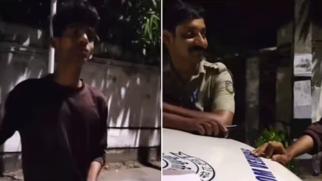 నైట్ డ్యూటీలో పోలీసుల కోసం గొంతు స‌వ‌రించుకుని..!