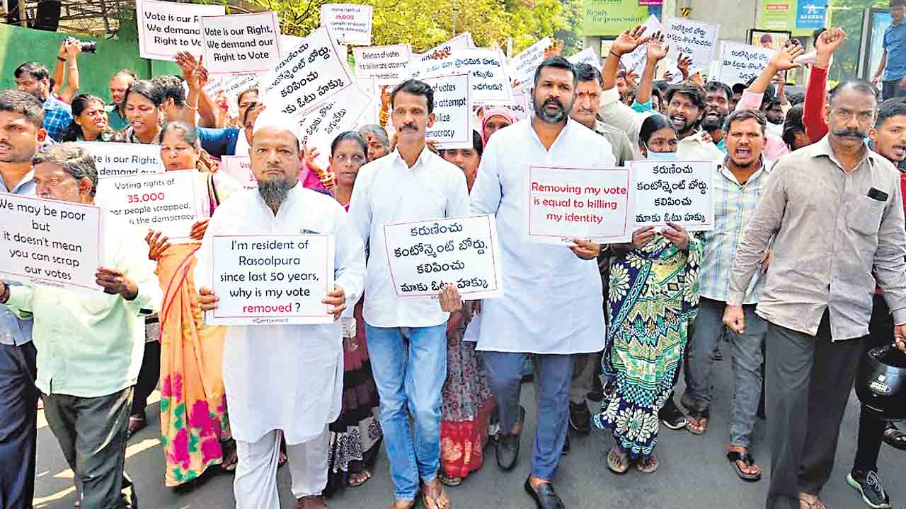 కంటోన్మెంట్‌ బోర్డులో.. పేదల ఓట్లను పునరుద్ధరించాల్సిందే