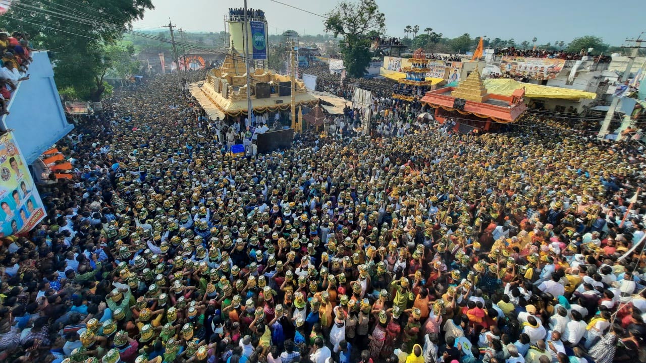 మల్లన్న నామస్మరణతో దద్దరిల్లిన పెద్దాపూర్‌.. స్వామివారికి 60వేల బోనాలు సమర్పించిన భక్తులు