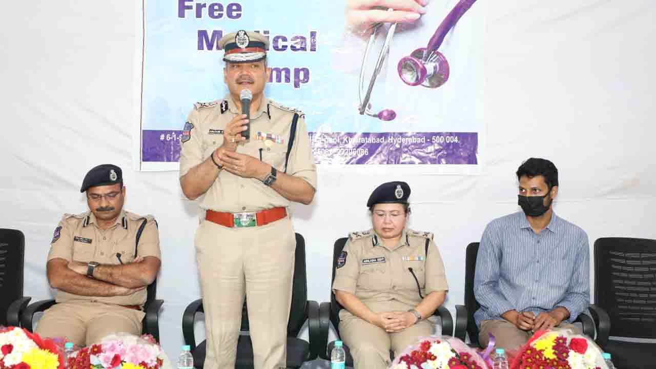 DGP Anjani Kumar | డీజీపీ ఆఫీస్లో అధికారులు, ఉద్యోగుల కోసం ఉచిత వైద్య శిబిరం