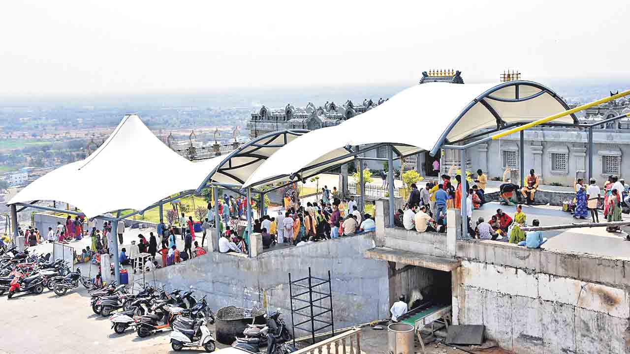 గుట్టలో ఎండను తట్టుకునేలా..